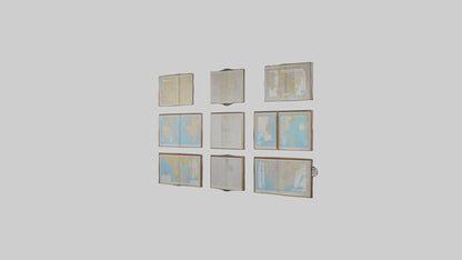 Framed Maps 3D model
