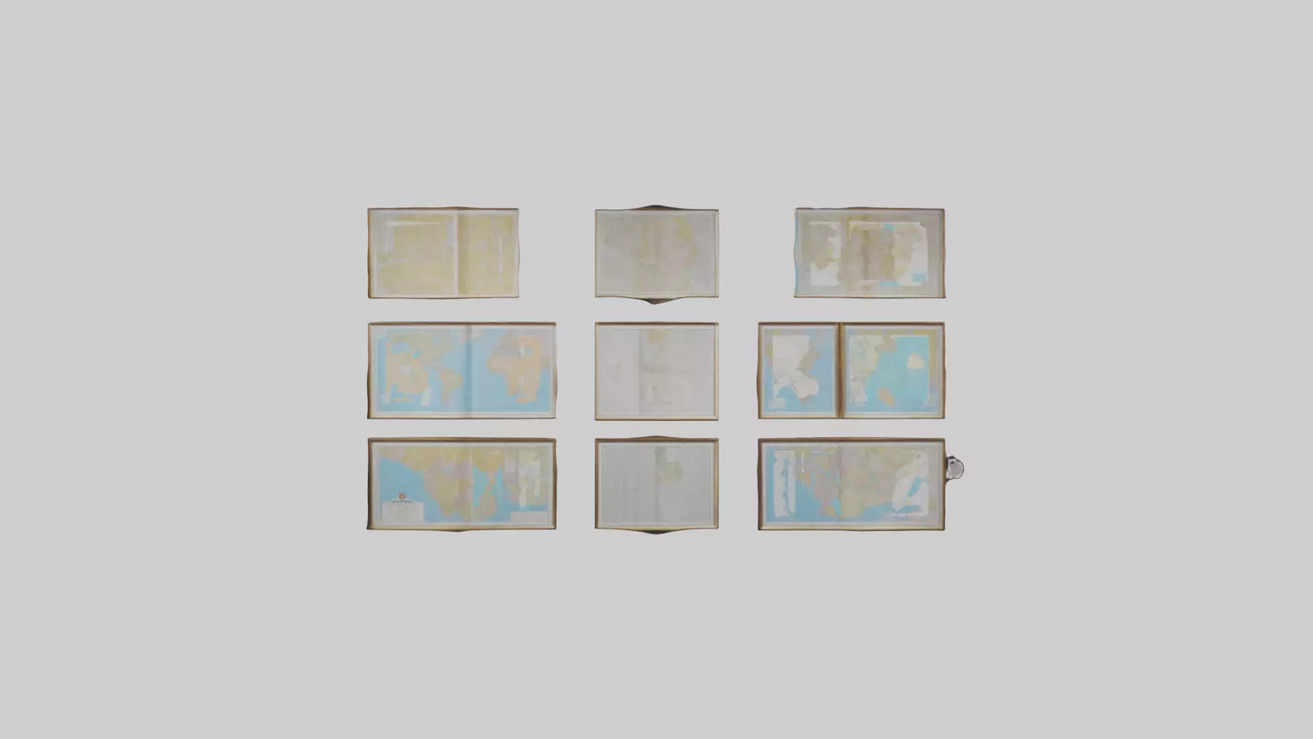 Framed Maps 3D model