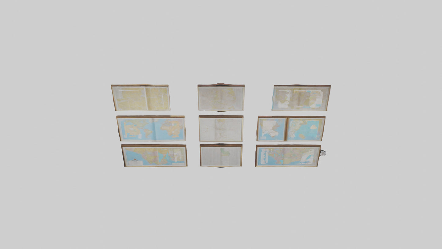 Framed Maps 3D model