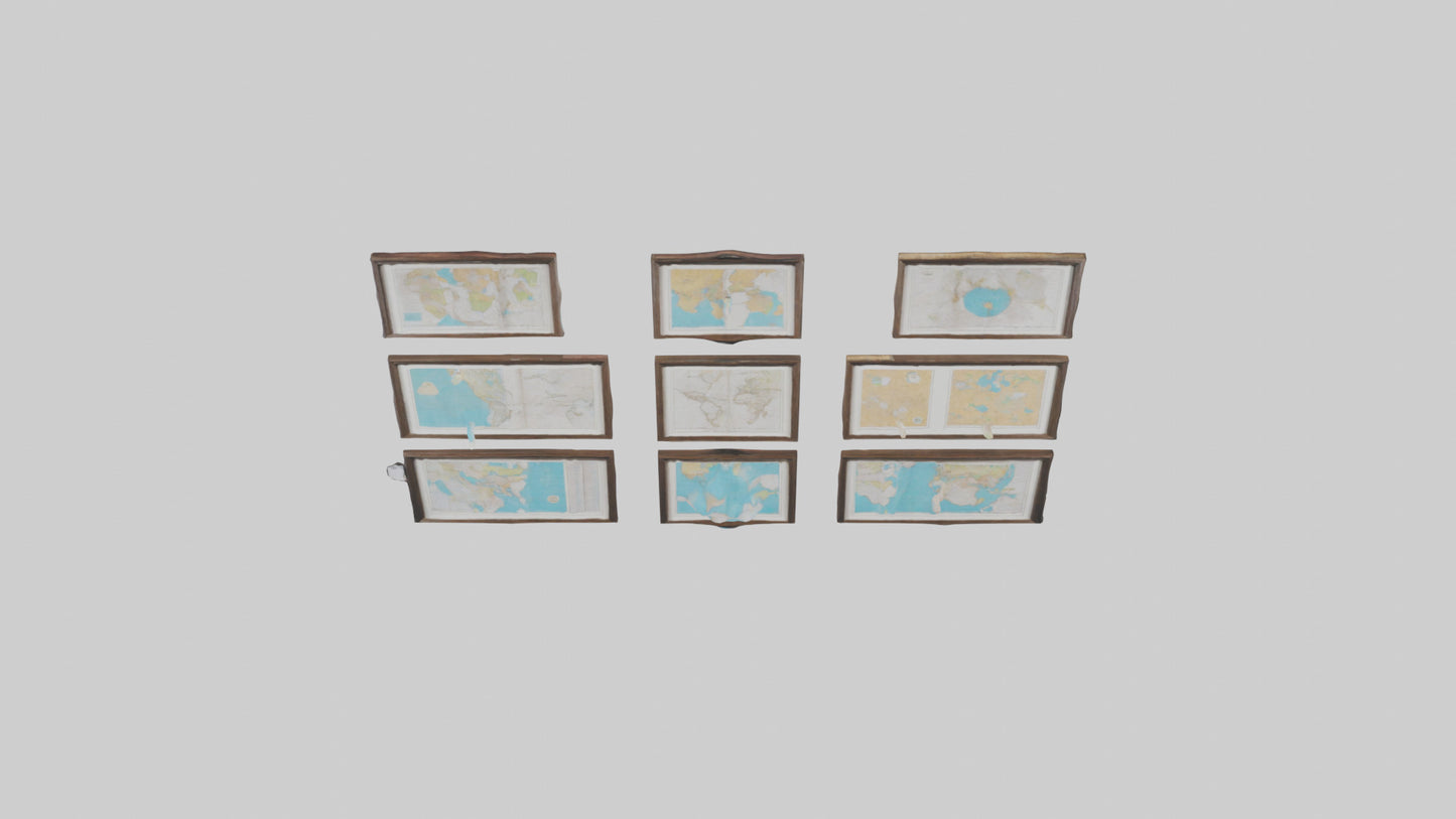 Framed Maps 3D model