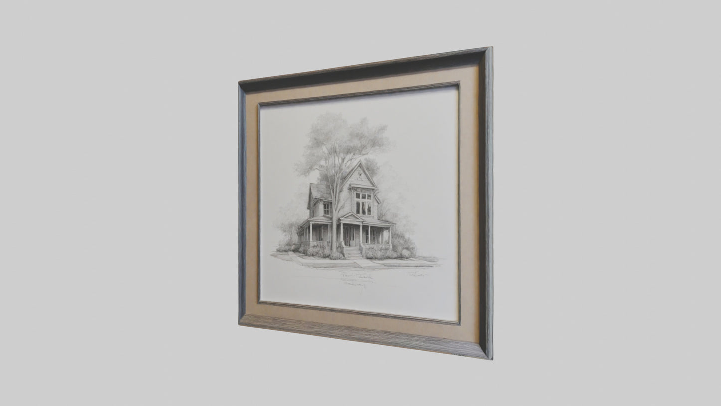 Framed Sketch Art 3D model