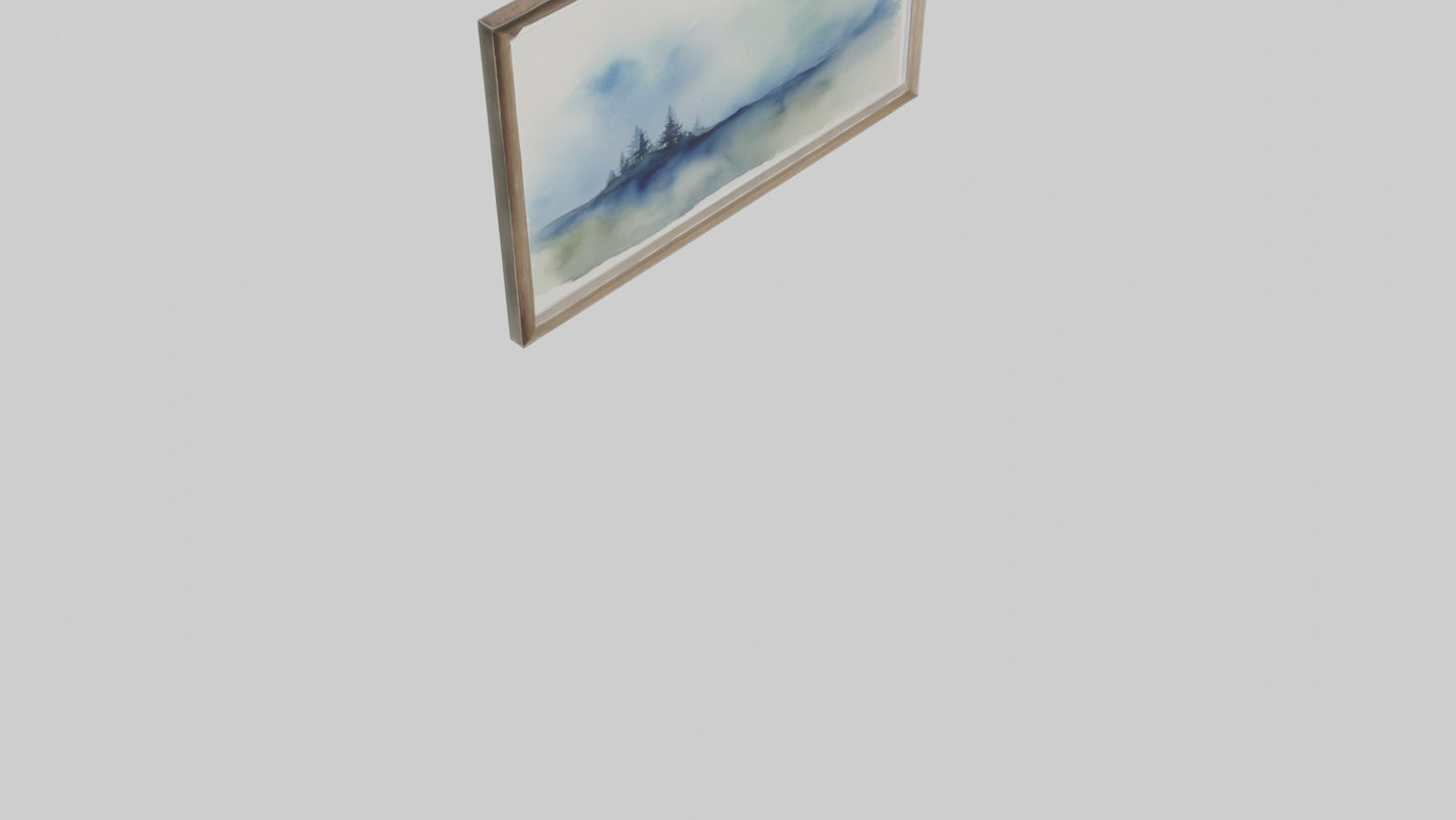 Framed Watercolor Art VR / AR / low-poly