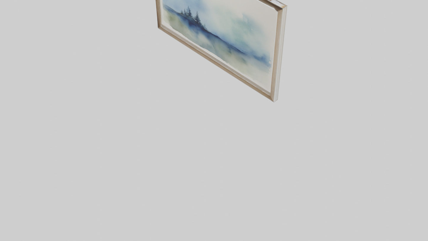 Framed Watercolor Art VR / AR / low-poly