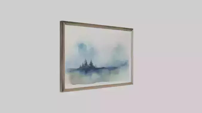 Framed Watercolor Art VR / AR / low-poly