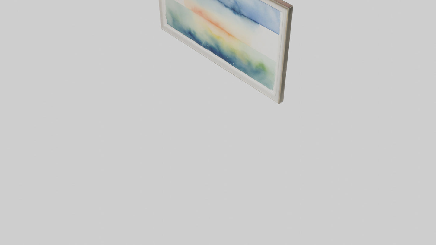 Framed Watercolor Art VR / AR / low-poly