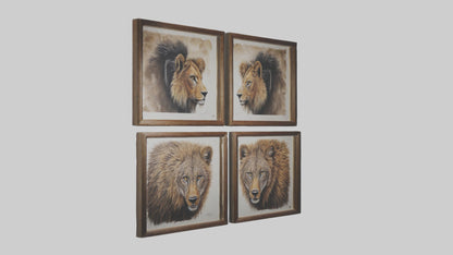 Framed Wildlife Prints VR / AR / low-poly