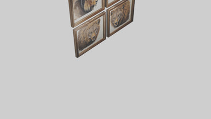 Framed Wildlife Prints VR / AR / low-poly