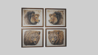 Framed Wildlife Prints VR / AR / low-poly