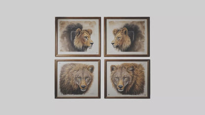 Framed Wildlife Prints VR / AR / low-poly