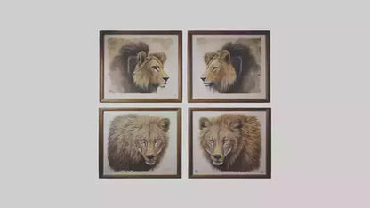 Framed Wildlife Prints VR / AR / low-poly