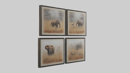 Framed Wildlife Prints VR / AR / low-poly
