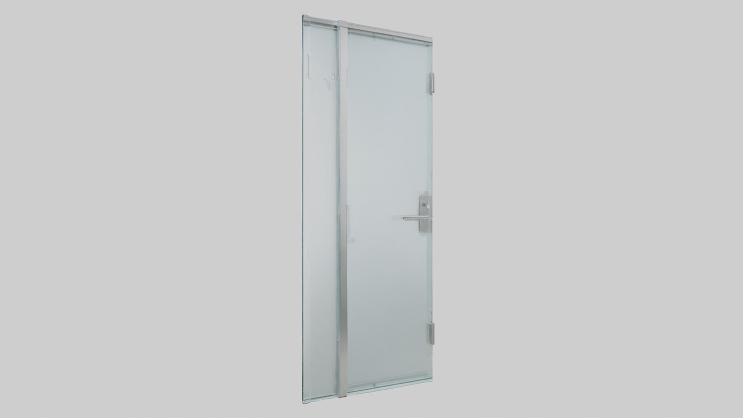Frameless glass door model 3D model