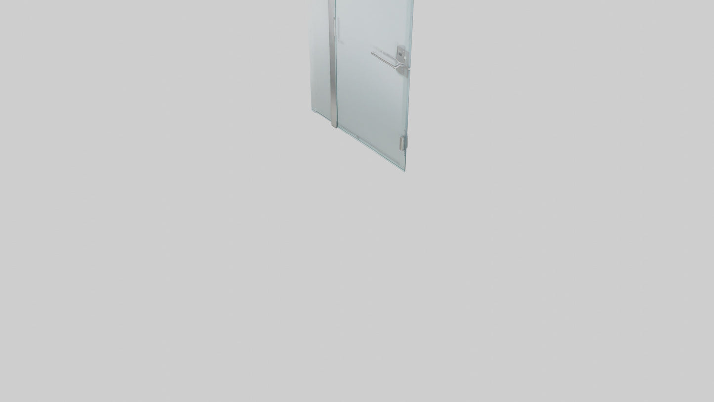 Frameless glass door model 3D model