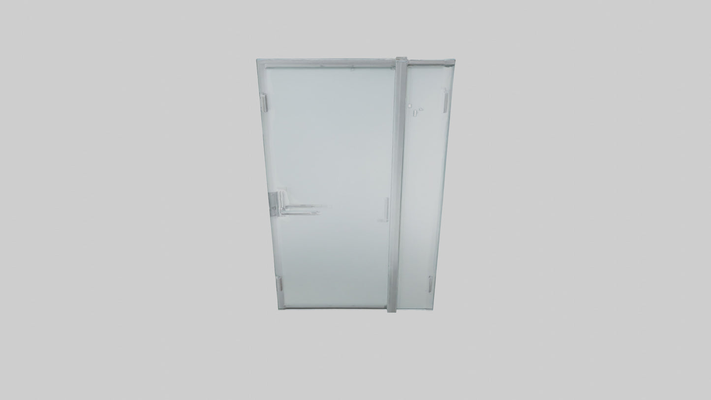 Frameless glass door model 3D model