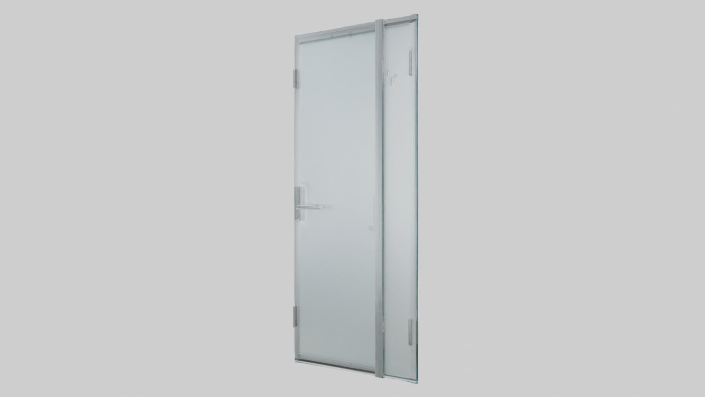 Frameless glass door model 3D model