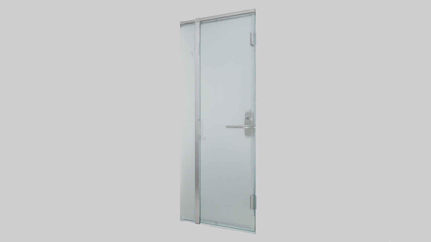 Frameless glass door model 3D model