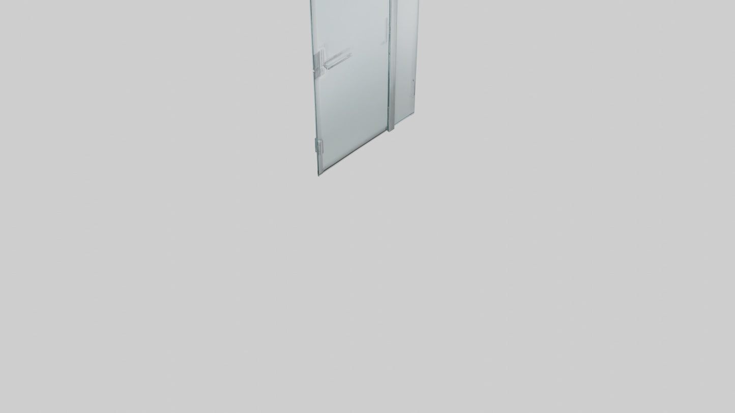 Frameless glass door model 3D model