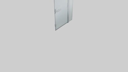 Frameless glass door model 3D model