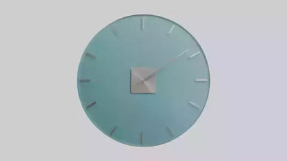 Frameless Glass Wall Clock model 3D model