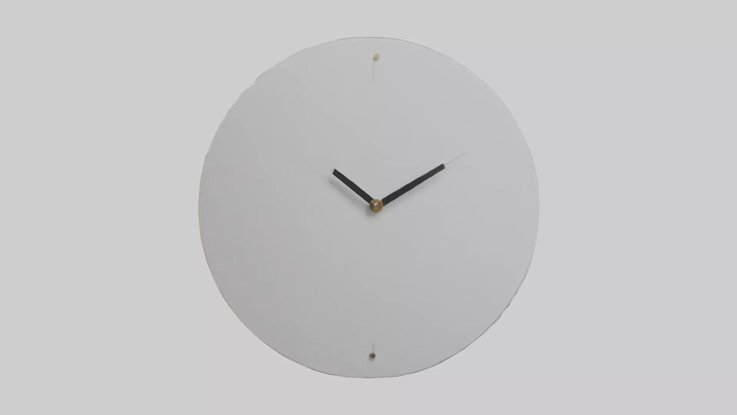 Frameless Modern Wall Clock model 3D model