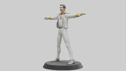 Freddie Mercury statue model 3D model