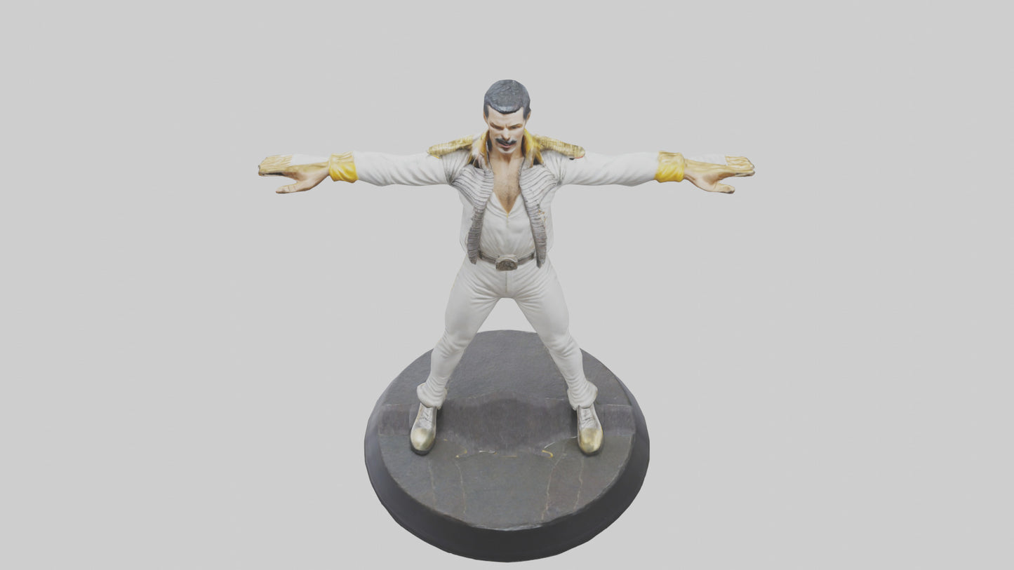 Freddie Mercury statue model 3D model