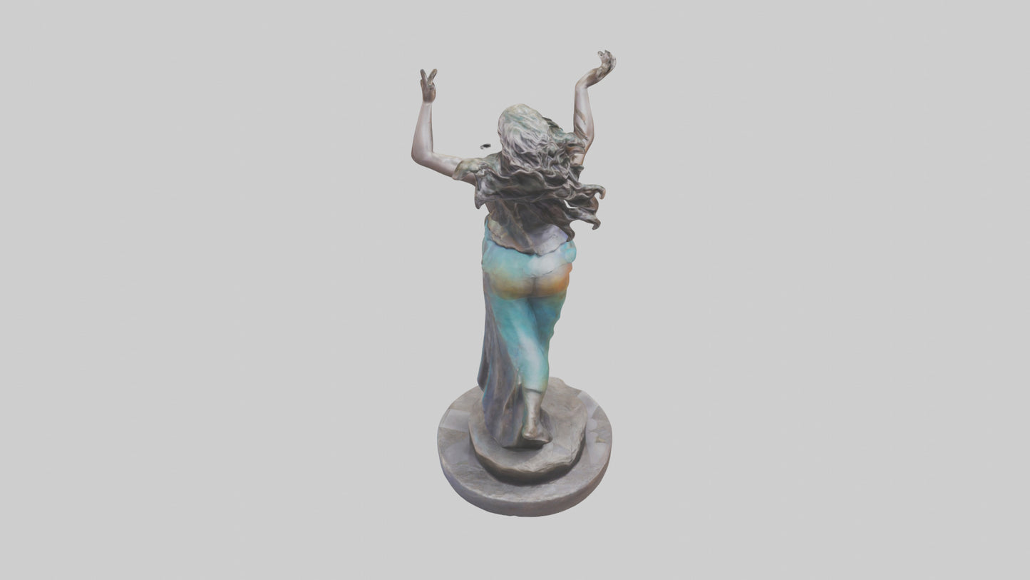 3D model Free Spirit Rising statue model VR / AR / low-poly