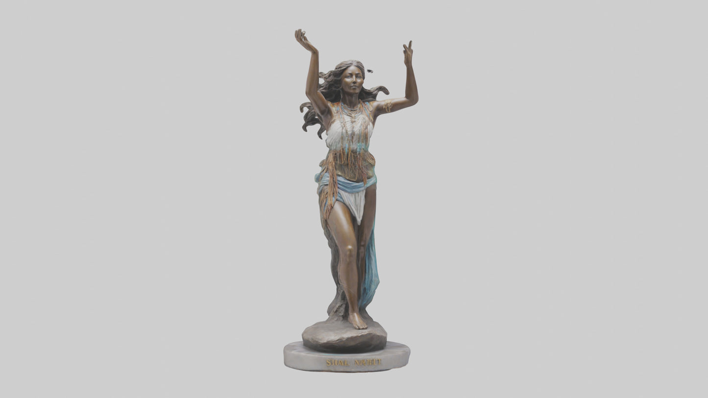 3D model Free Spirit Rising statue model VR / AR / low-poly