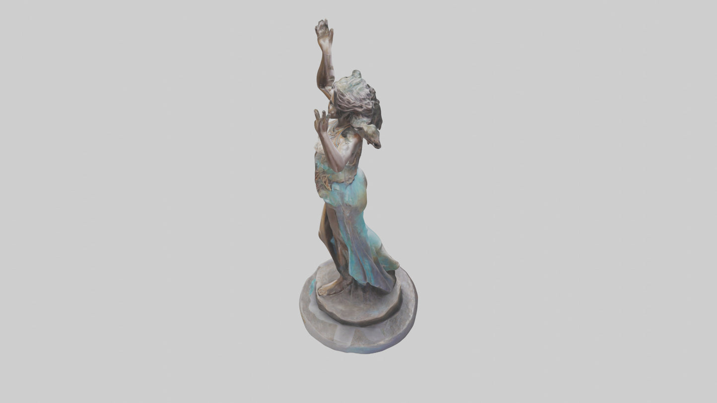 3D model Free Spirit Rising statue model VR / AR / low-poly