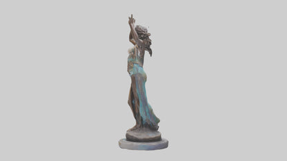 3D model Free Spirit Rising statue model VR / AR / low-poly