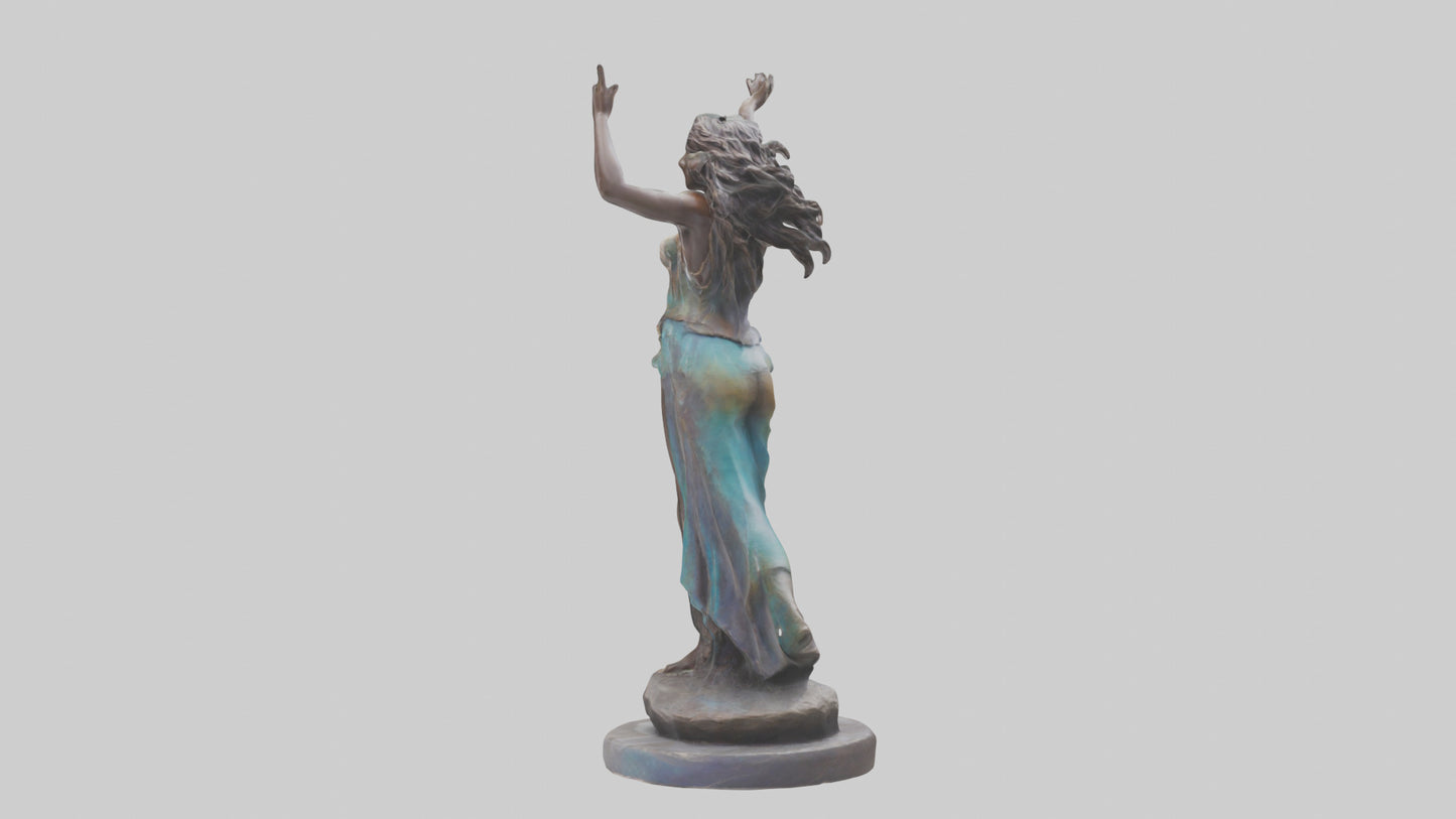 3D model Free Spirit Rising statue model VR / AR / low-poly