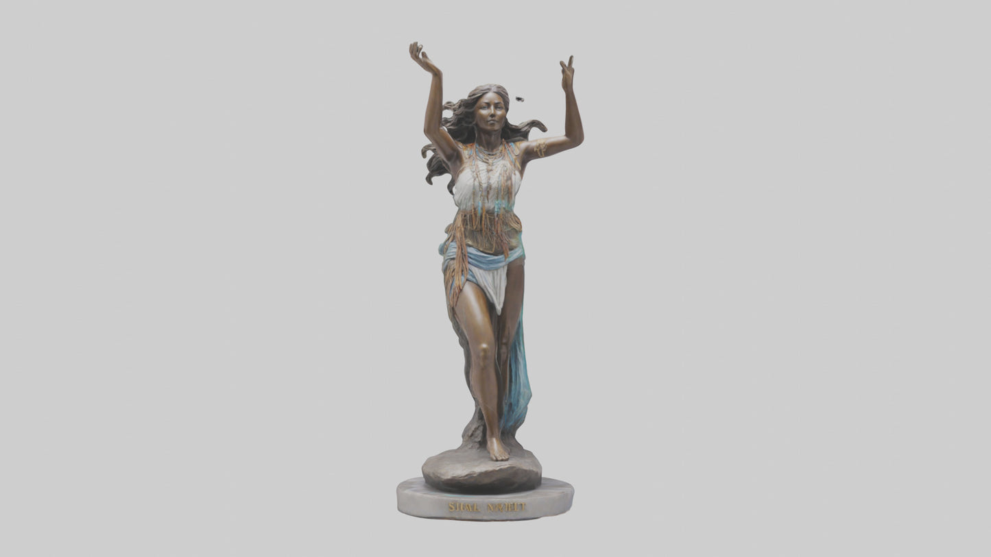 3D model Free Spirit Rising statue model VR / AR / low-poly
