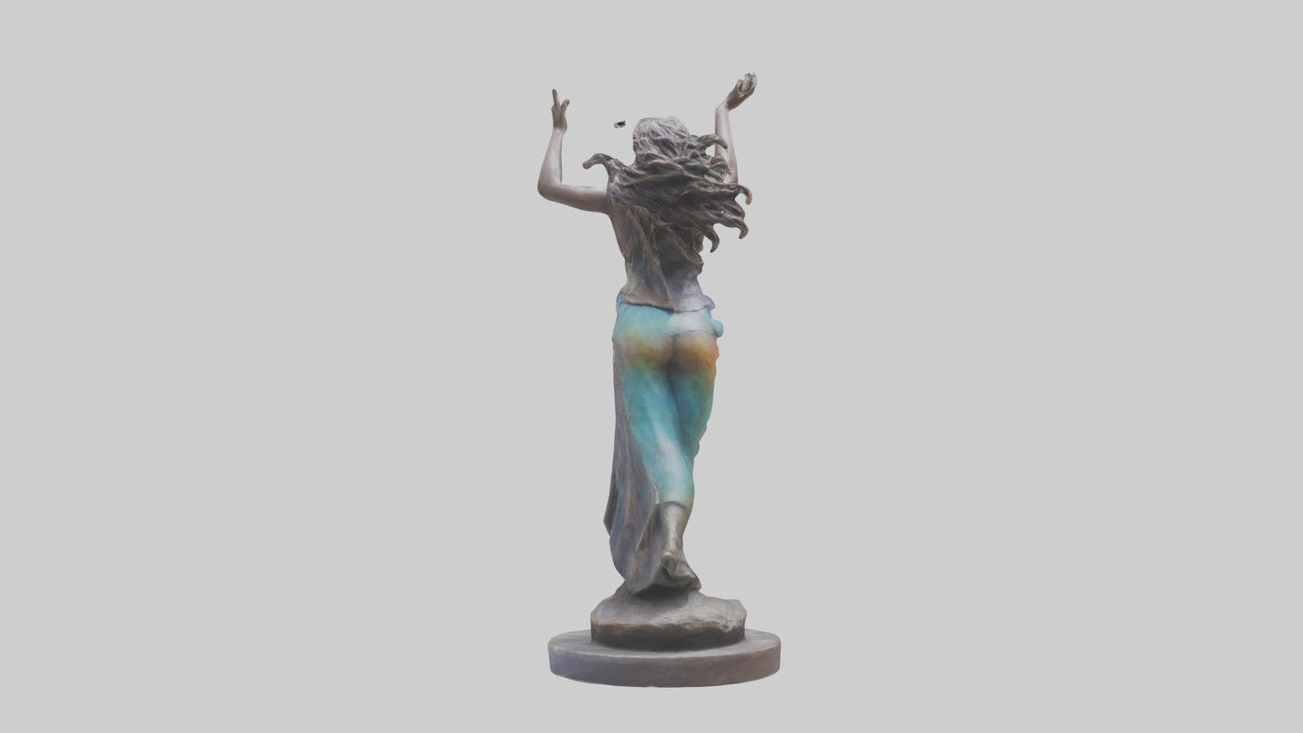 3D model Free Spirit Rising statue model VR / AR / low-poly