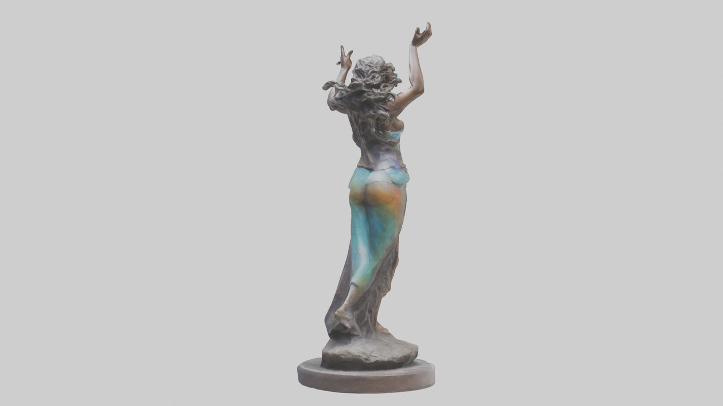 3D model Free Spirit Rising statue model VR / AR / low-poly