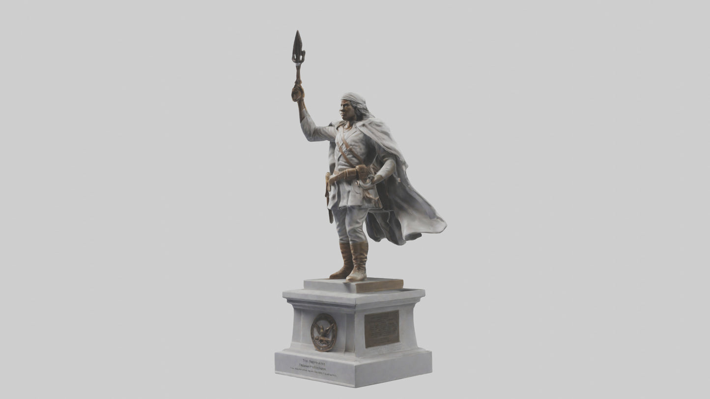 Freedom Fighter statue model 2 3D model