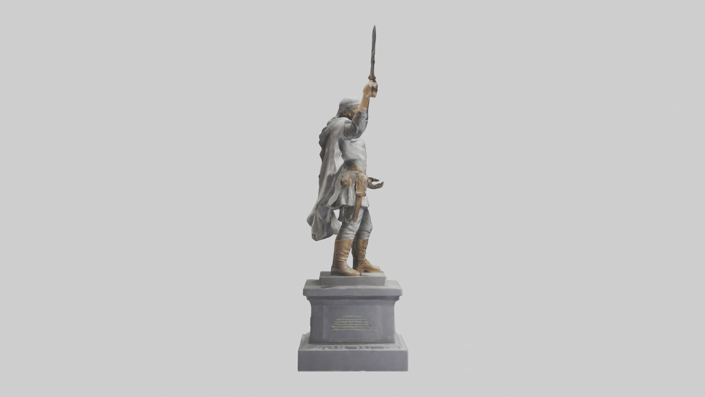 Freedom Fighter statue model 2 3D model