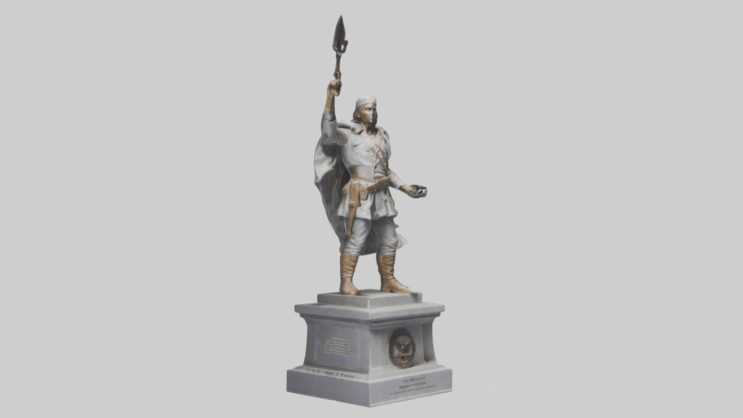 Freedom Fighter statue model 2 3D model
