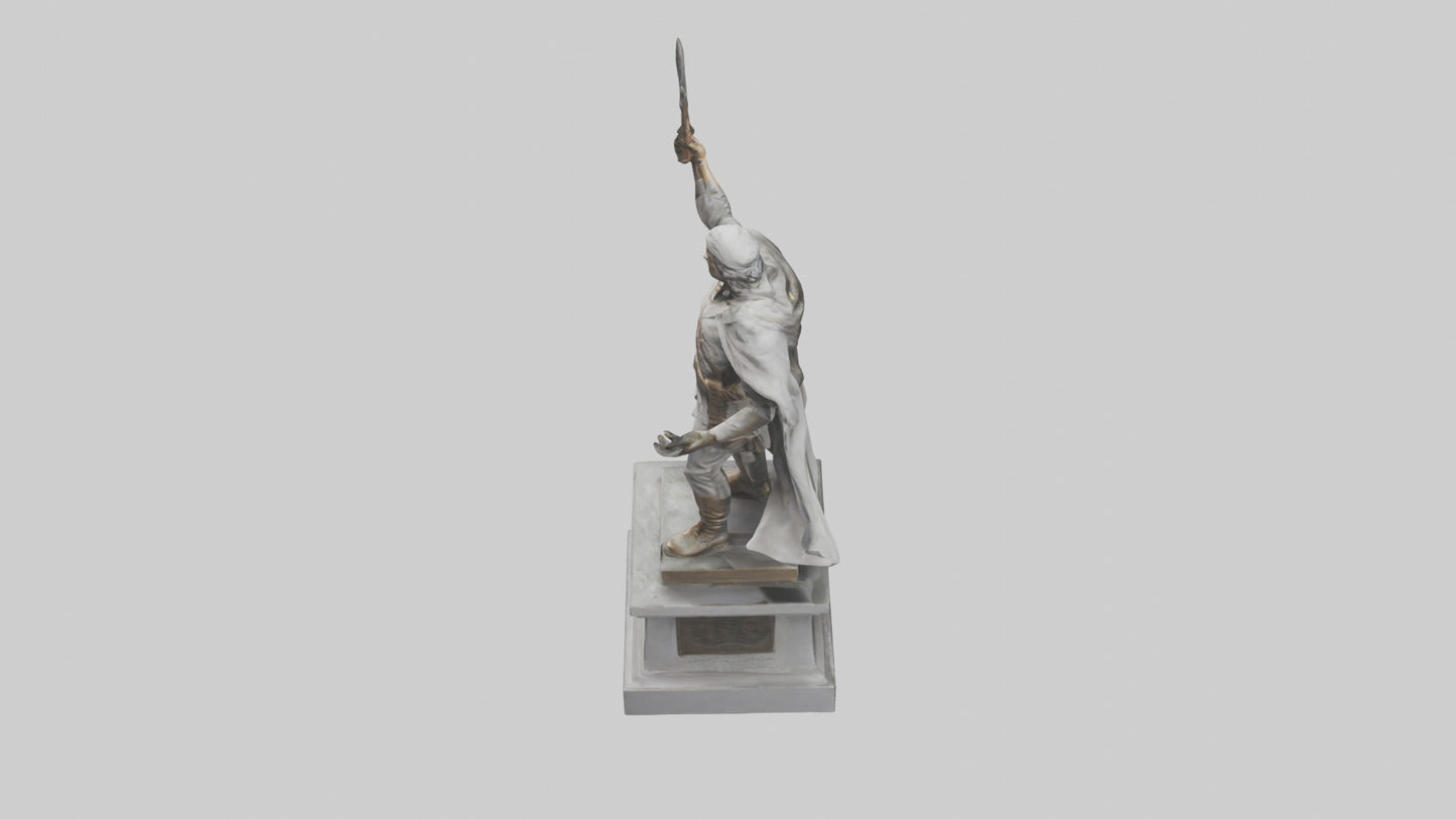 Freedom Fighter statue model 2 3D model