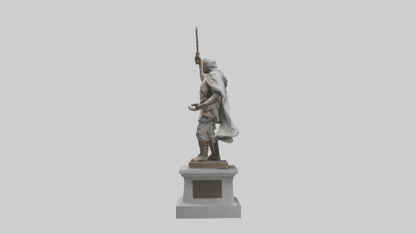 Freedom Fighter statue model 2 3D model
