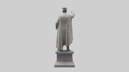 Freedom Fighter Statue model VR / AR / low-poly