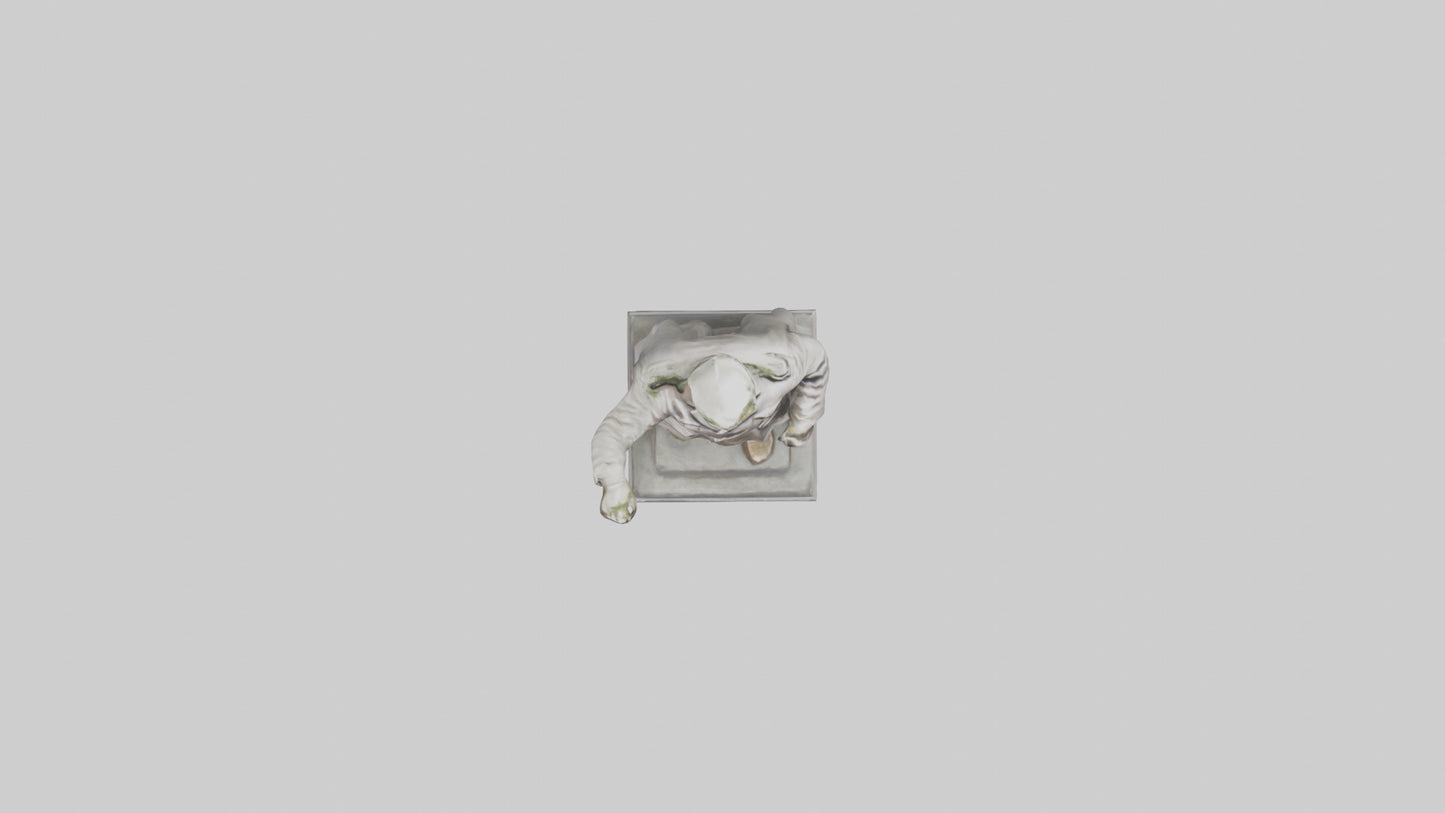 Freedom Fighter Statue model VR / AR / low-poly