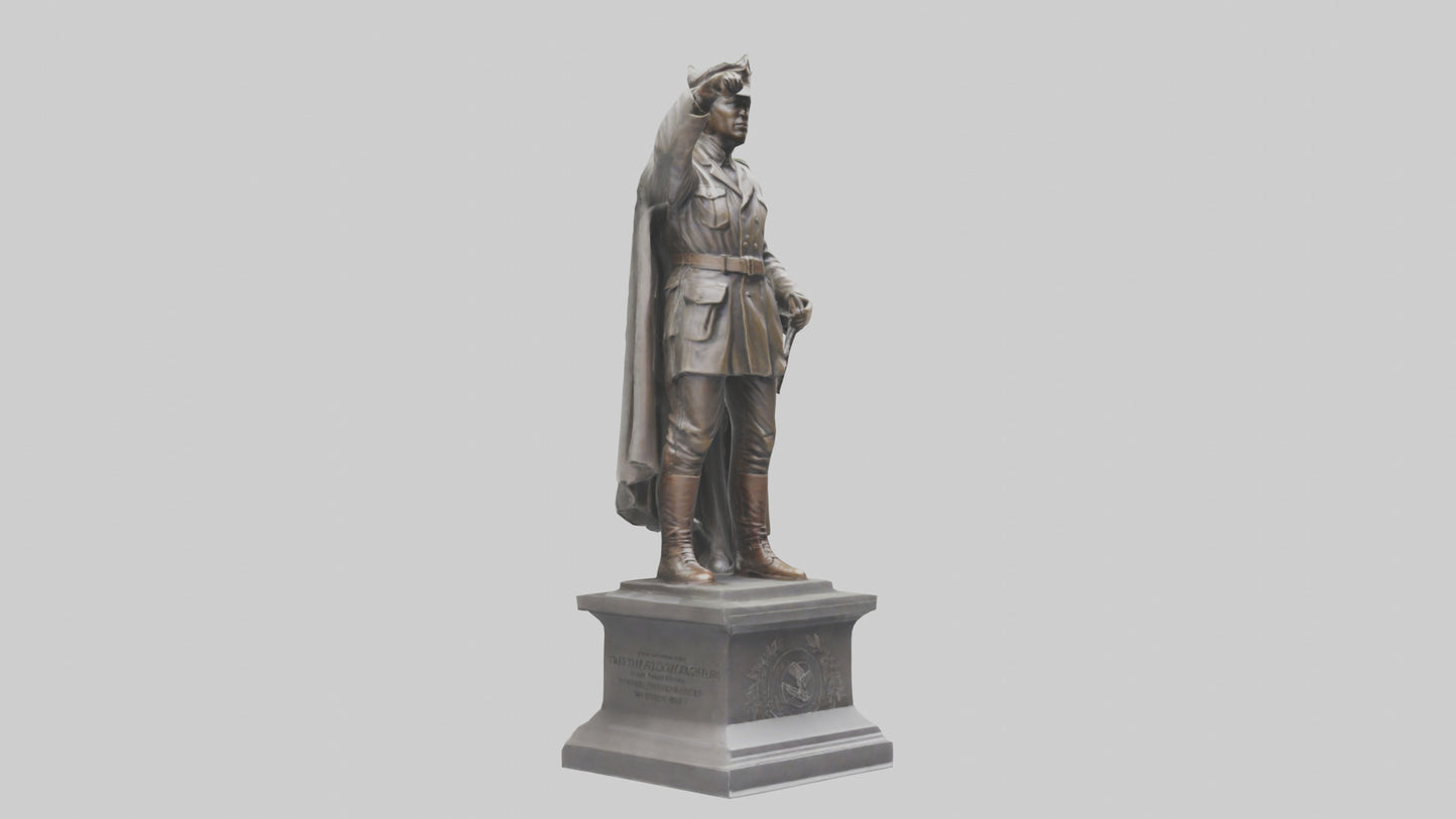 Freedom Fighter Statue model VR / AR / low-poly