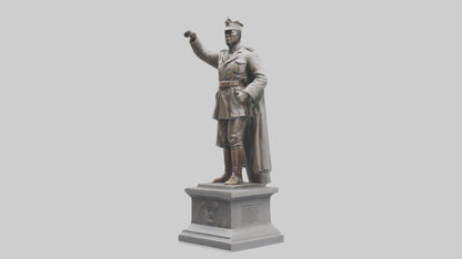 Freedom Fighter Statue model VR / AR / low-poly