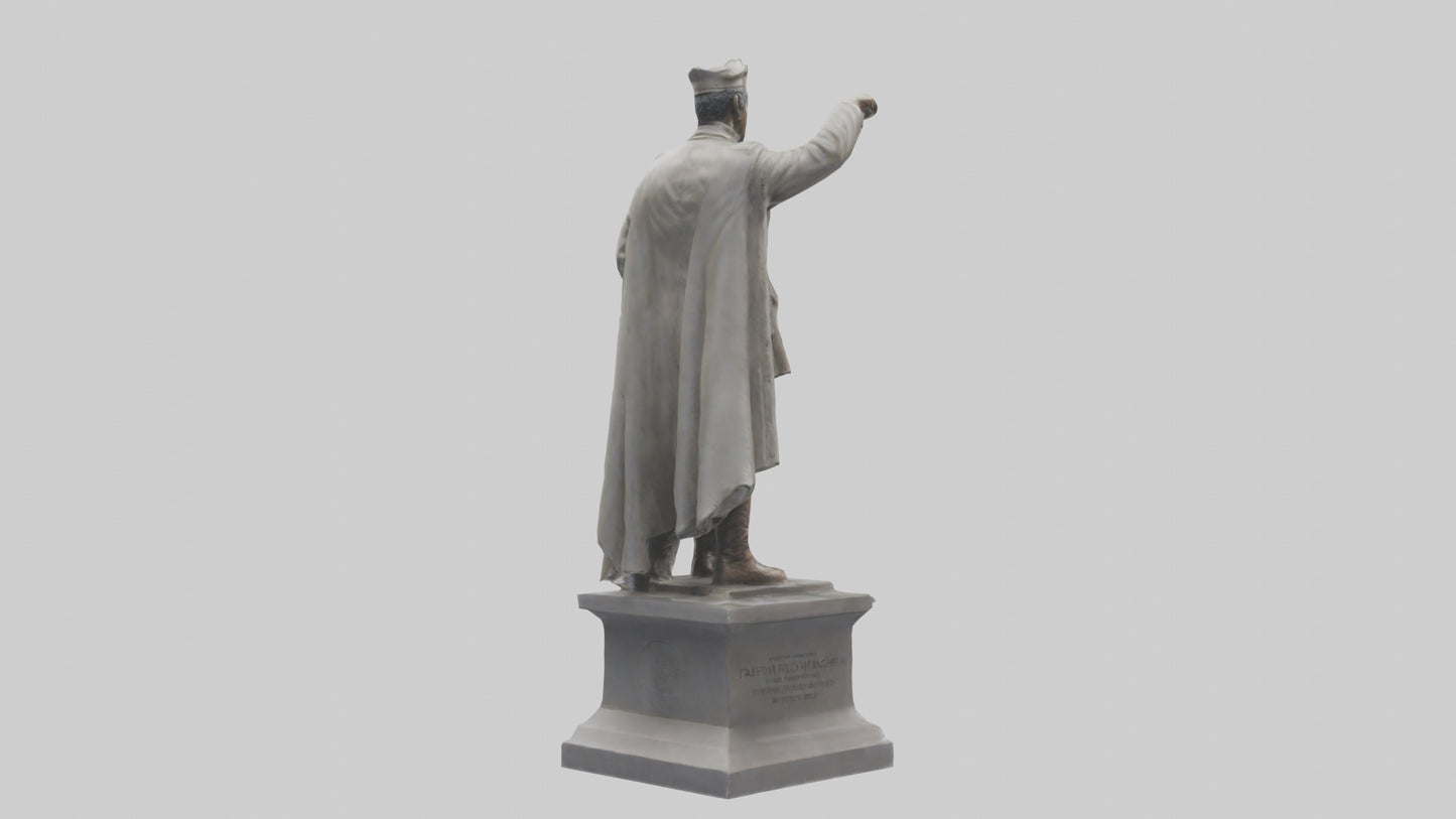 Freedom Fighter Statue model VR / AR / low-poly