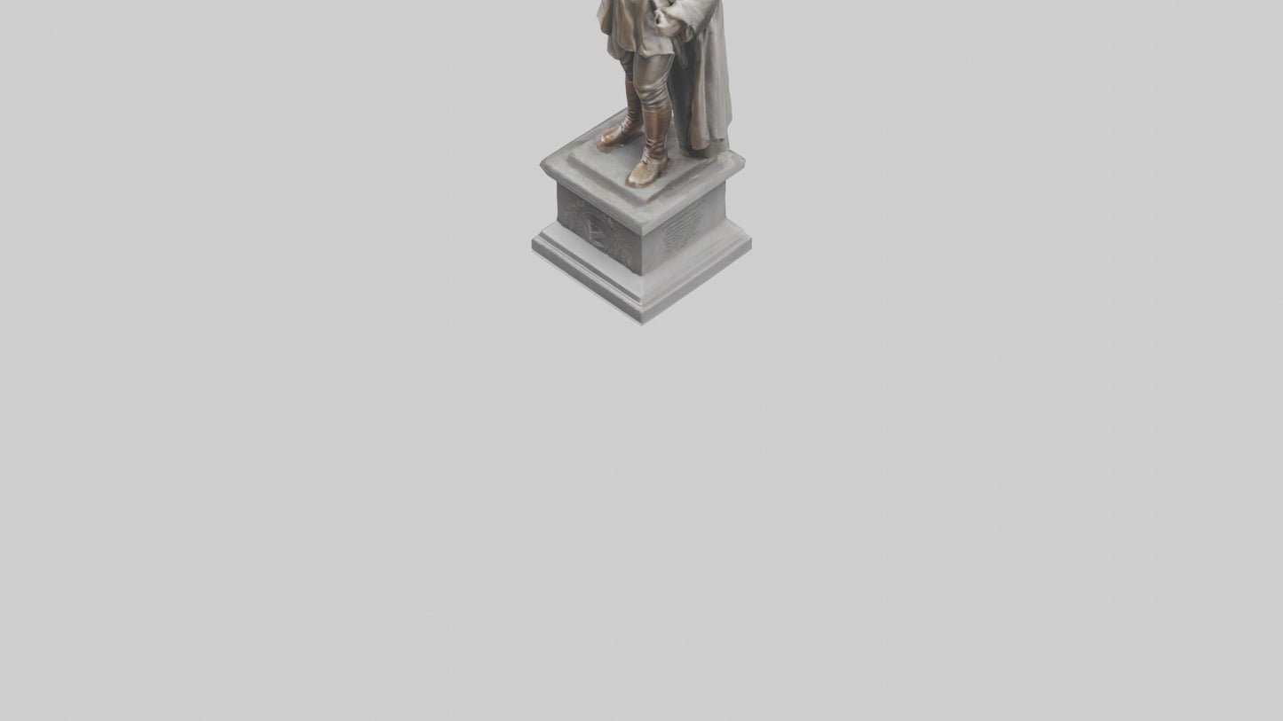 Freedom Fighter Statue model VR / AR / low-poly