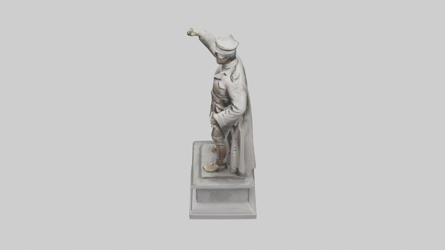 Freedom Fighter Statue model VR / AR / low-poly