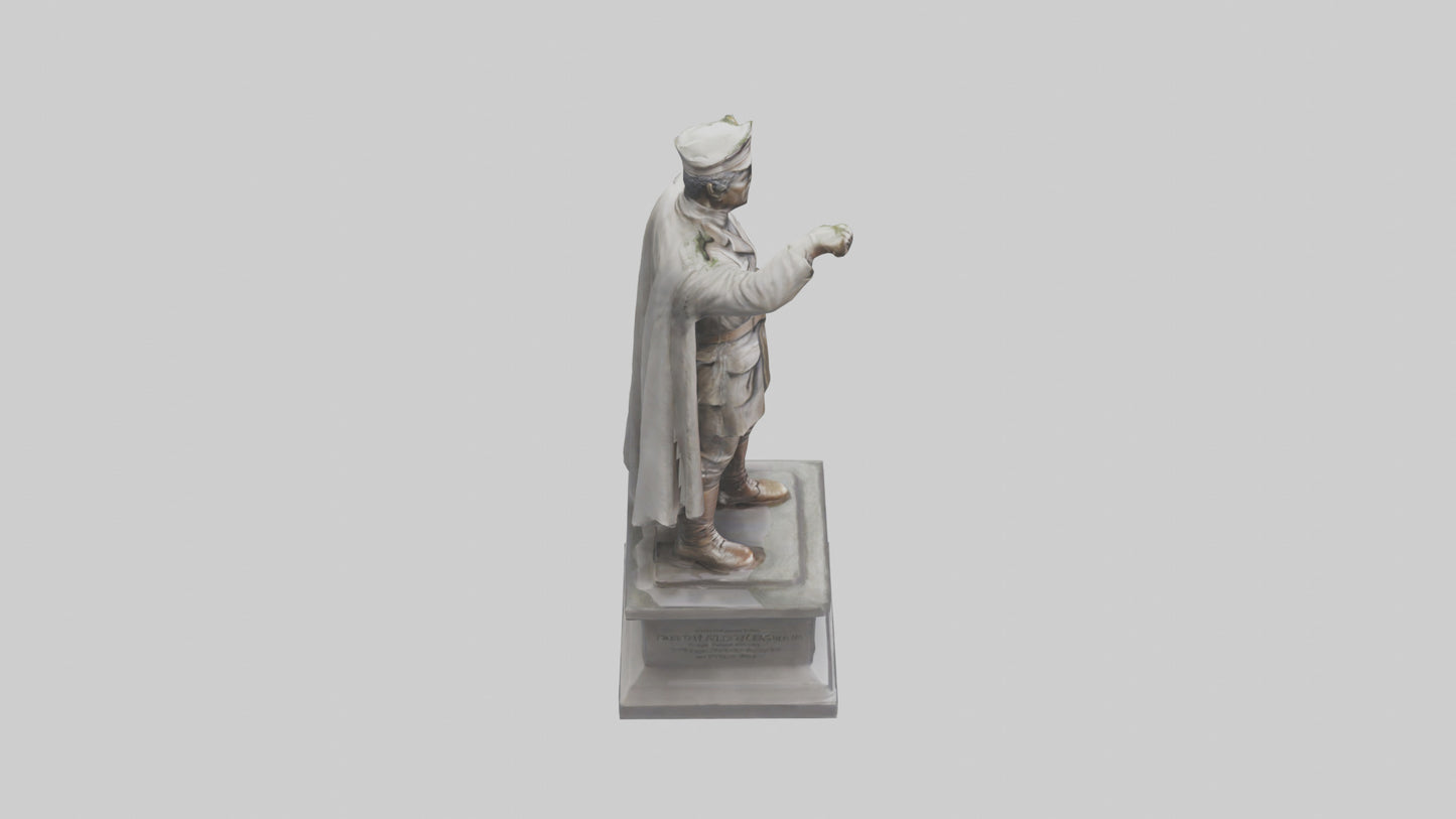 Freedom Fighter Statue model VR / AR / low-poly