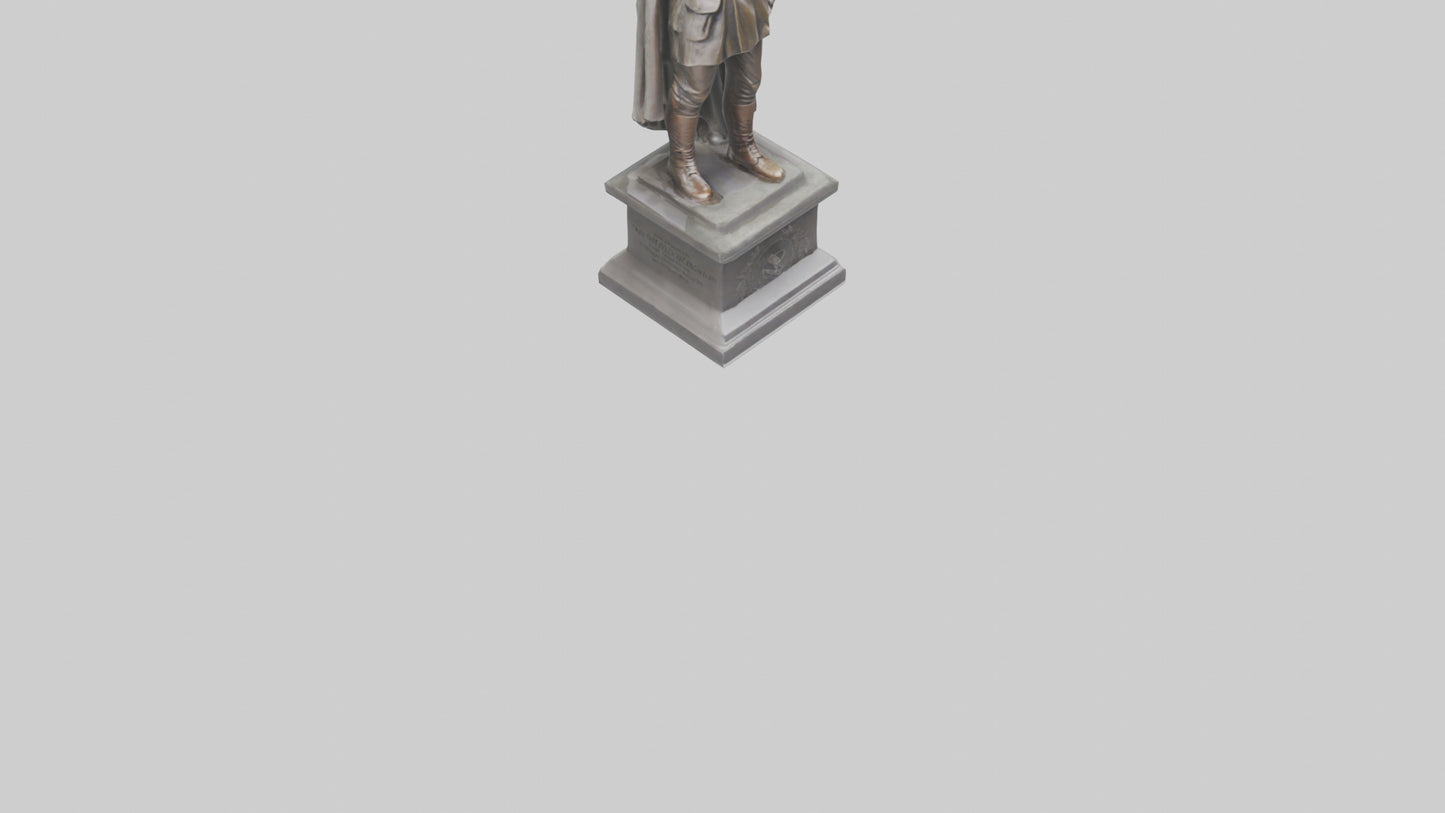 Freedom Fighter Statue model VR / AR / low-poly
