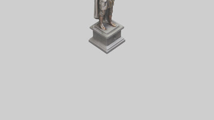 Freedom Fighter Statue model VR / AR / low-poly