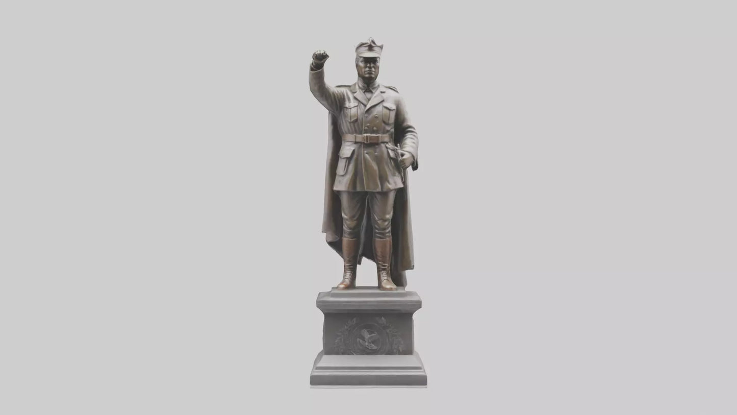 Freedom Fighter Statue model VR / AR / low-poly